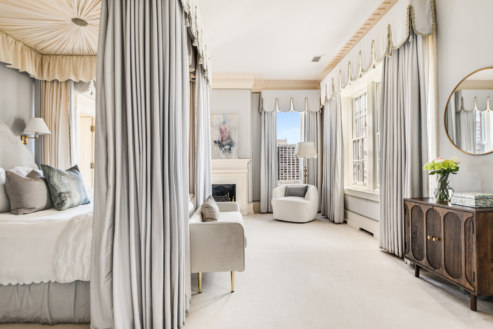 1320 North State Parkway, Unit 1415CD Chicago, IL 60610 - Photo 30 of 51 a bedroom with furniture and a large window