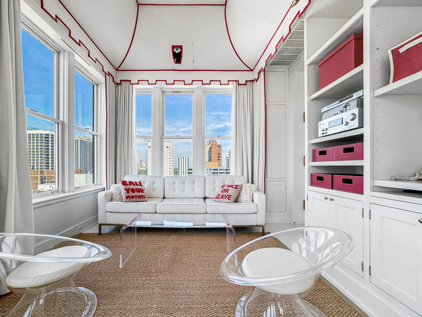 1320 North State Parkway, Unit 1415CD Chicago, IL 60610 - Photo 38 of 51 a living room with furniture and a large window