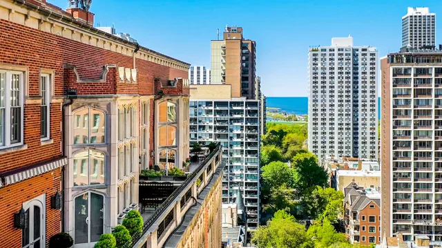 a city view of buildings