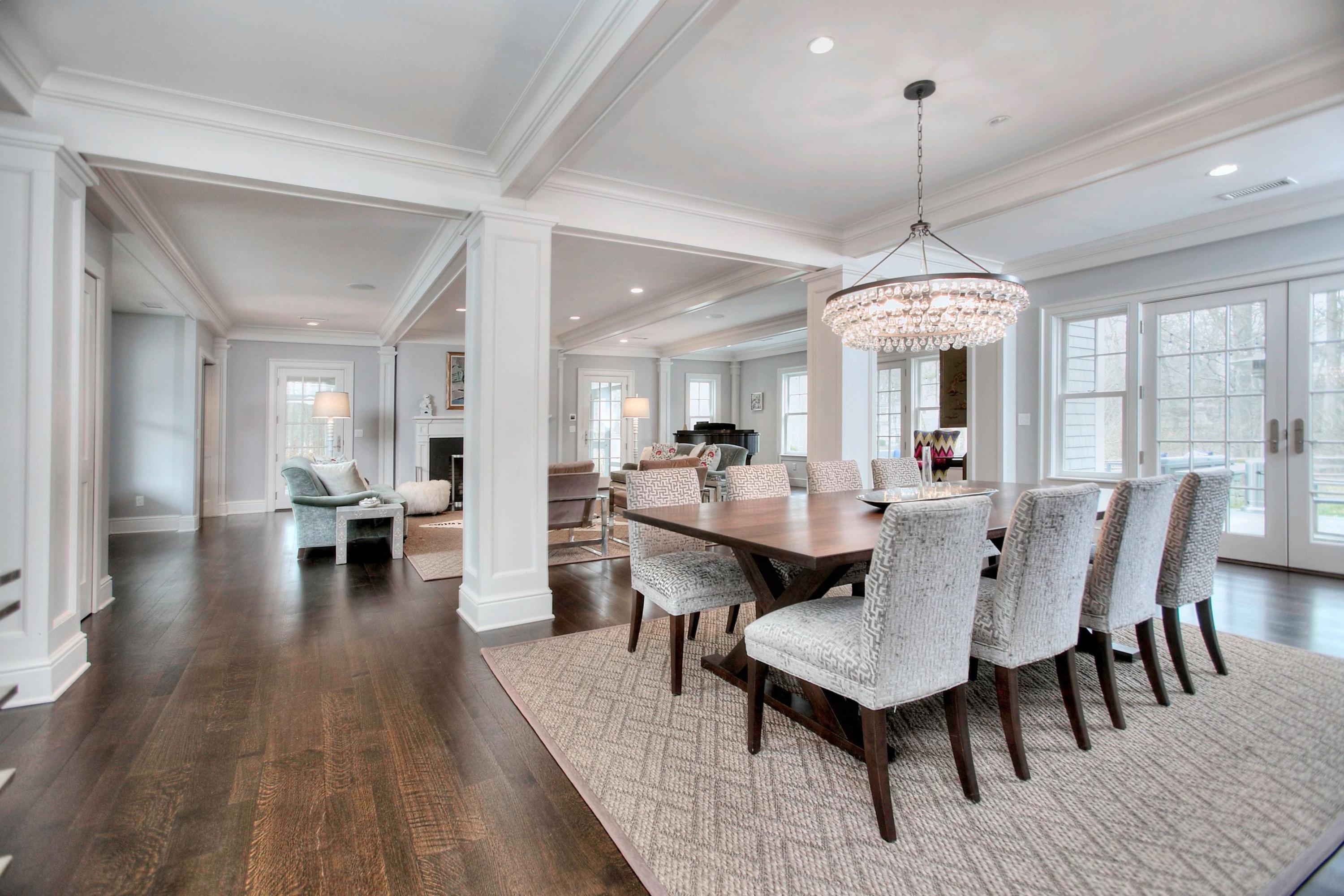24 Cross Road Darien, CT 06820 - Photo 12 of 53 a view of a dining room with furniture window and wooden floor