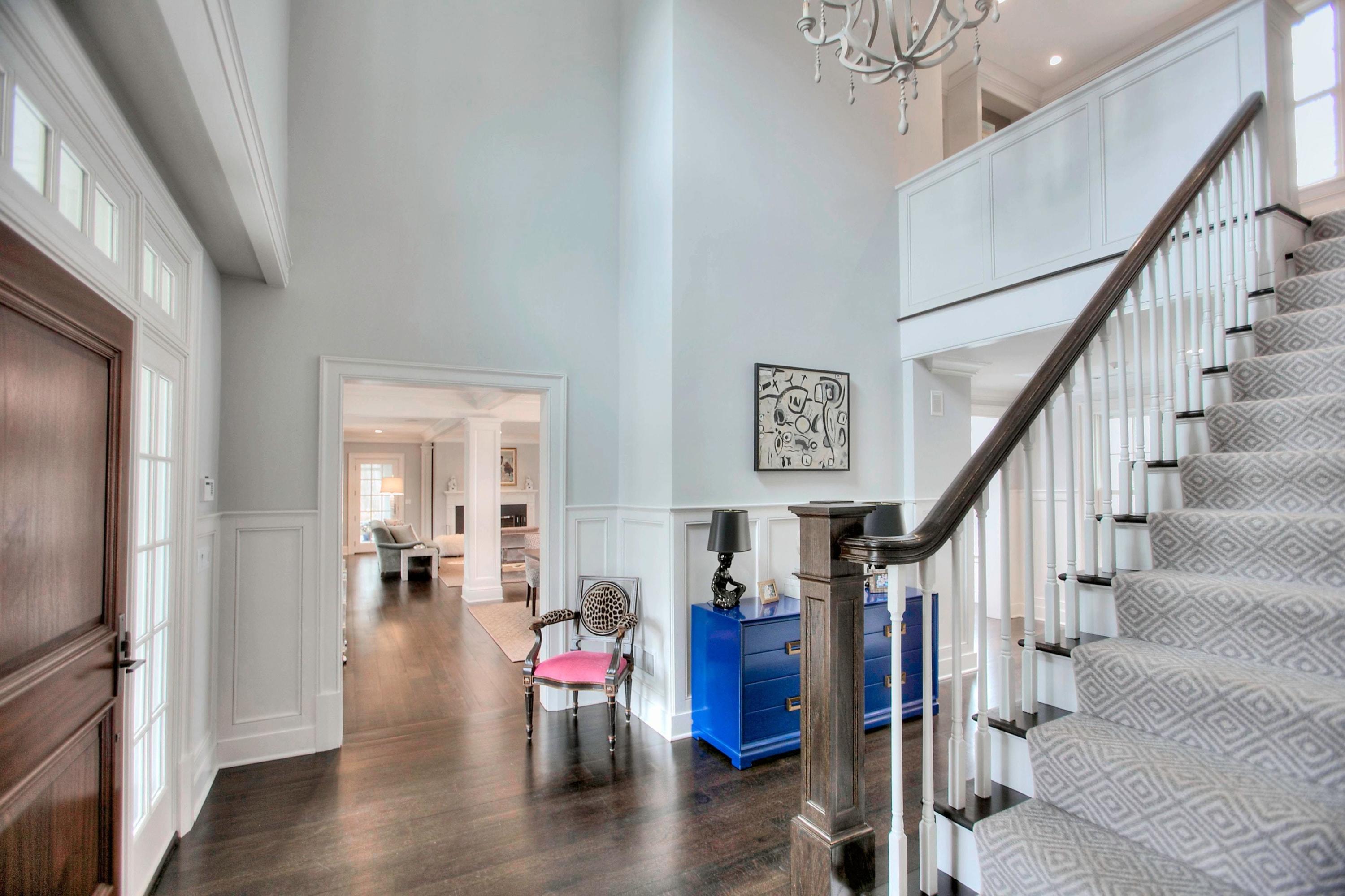 24 Cross Road Darien, CT 06820 - Photo 10 of 53 a view of entryway with livingroom and wooden floor