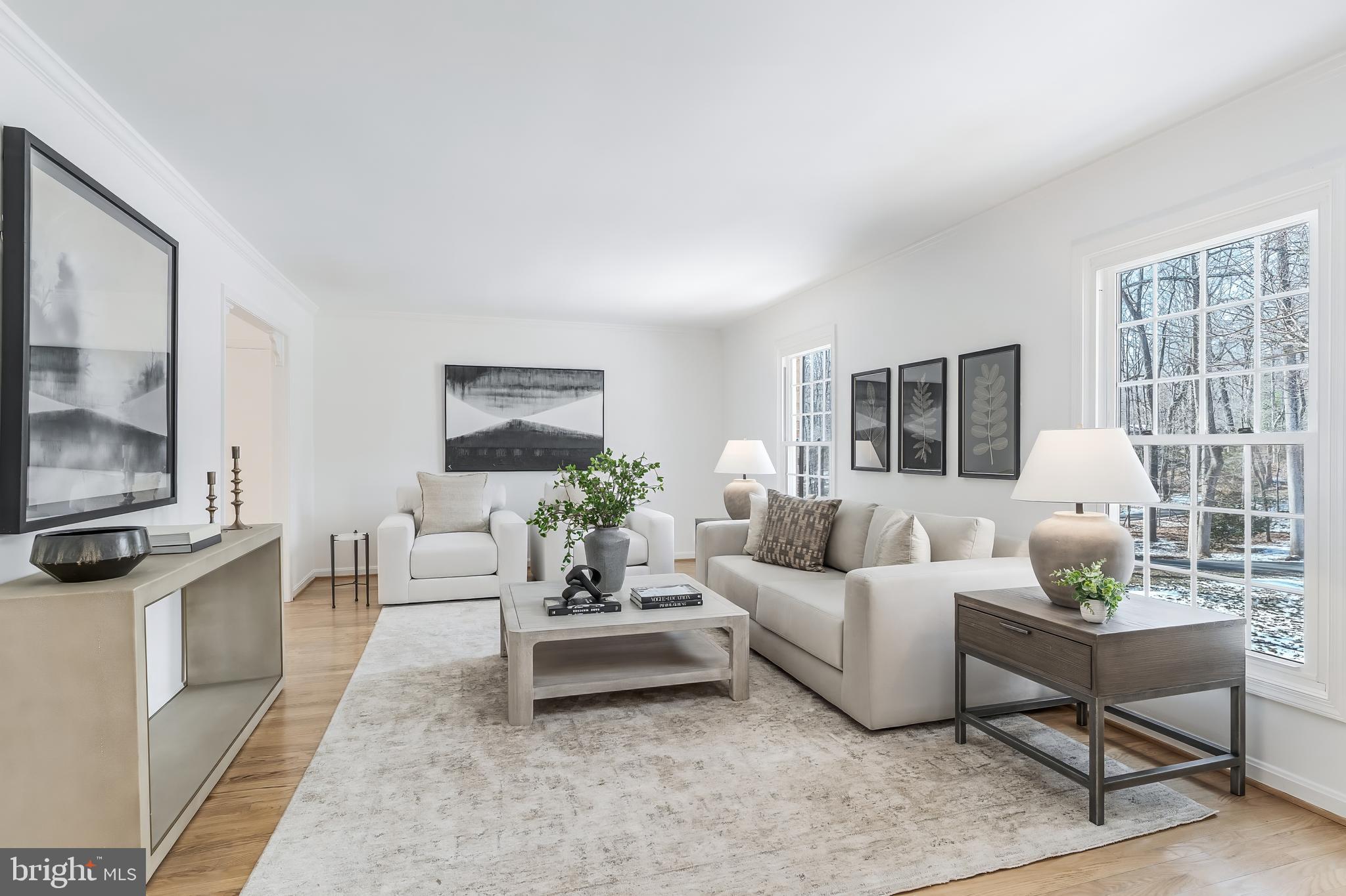 2615 Steeplechase Drive Reston, VA 20191 - Photo 12 of 79 a living room with furniture and a fireplace