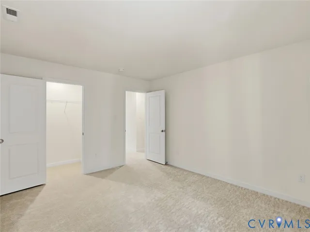 an empty room with an entryway