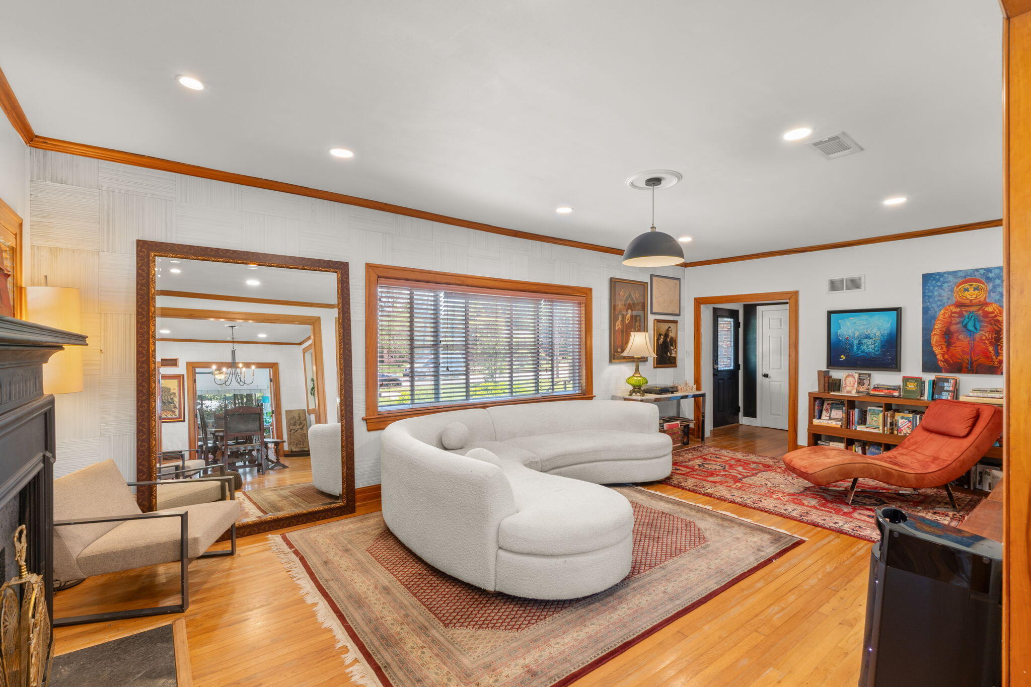 2016 East Scott Street Pensacola, FL 32503 - Photo 7 of 26 a living room with furniture and a fireplace