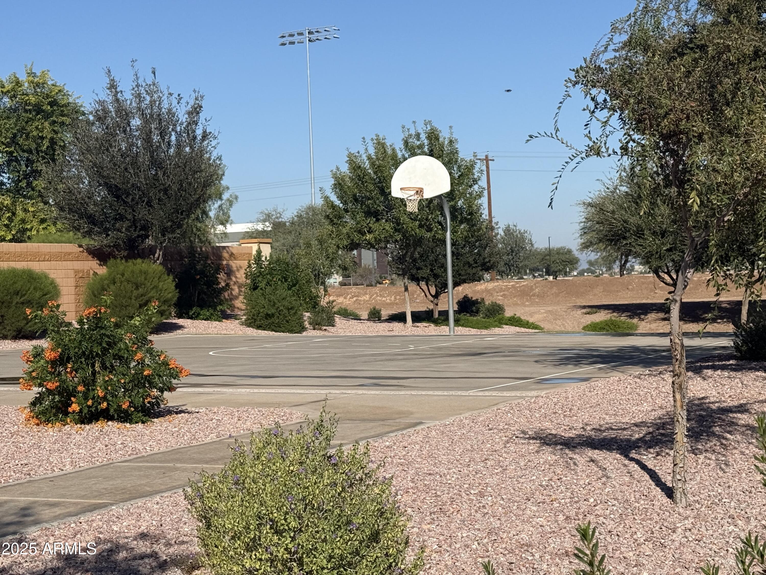 16896 North Palo Rojo Road Maricopa, AZ 85138 - Photo 47 of 48 a view of a park that has a fountain and a street