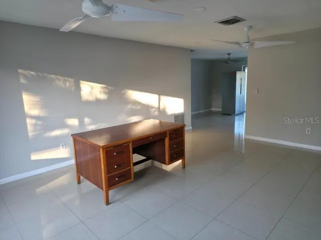 a room with furniture