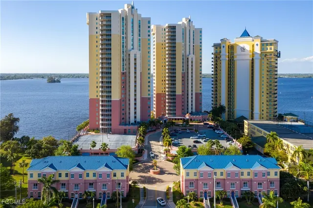 a view of city with tall buildings