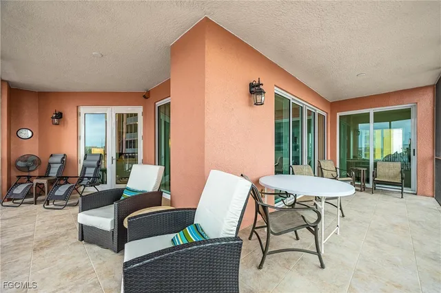 a view of balcony with couch
