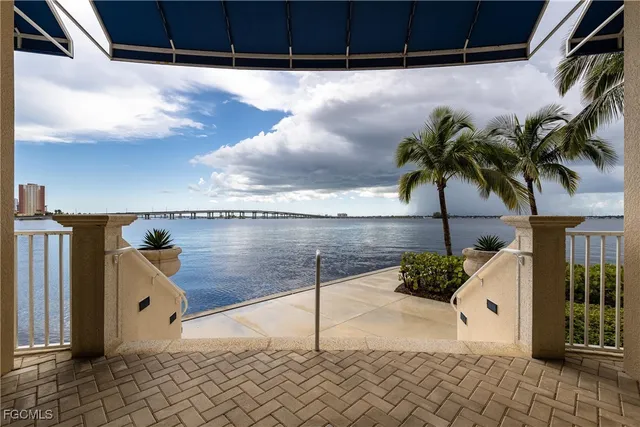 a city view with tall buildings