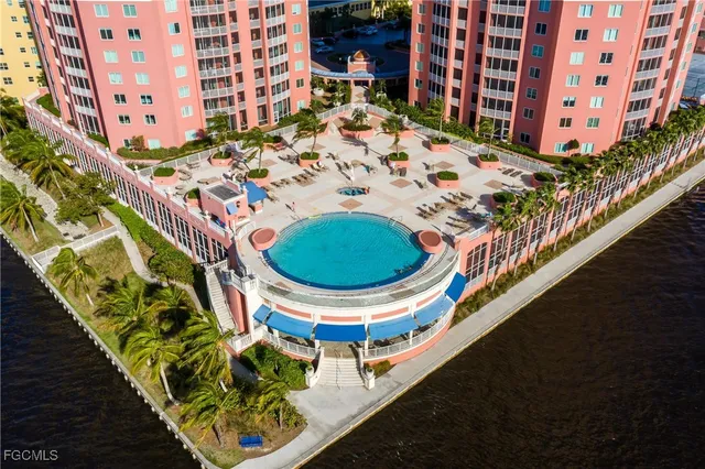 a view of a city with tall buildings