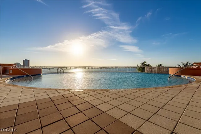 a view of a terrace with furniture