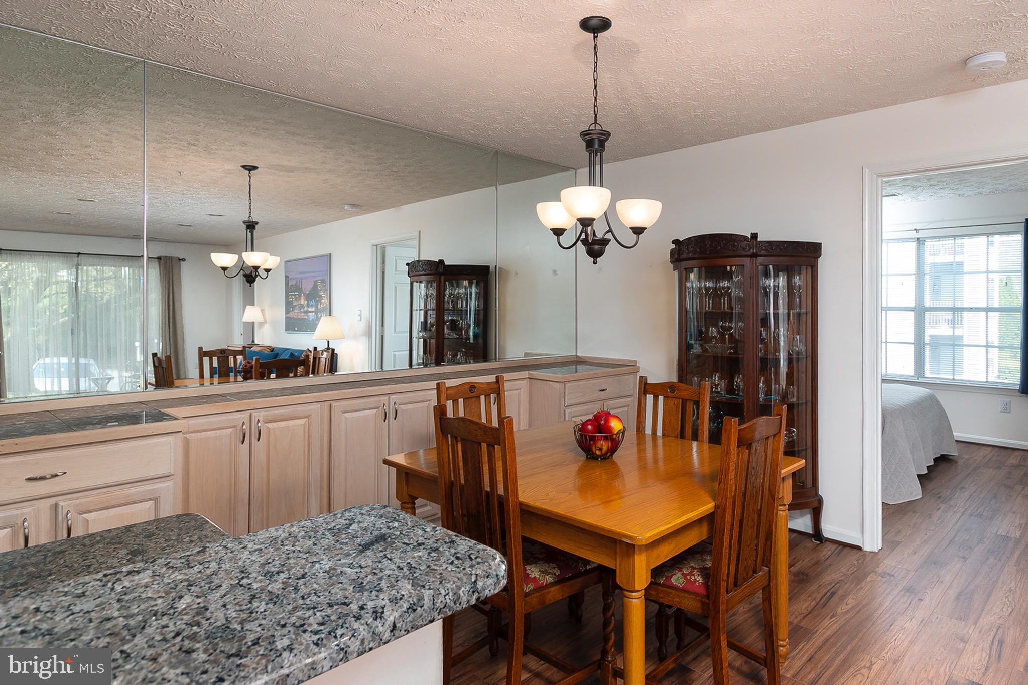 Built-in cabinets with granite tile top