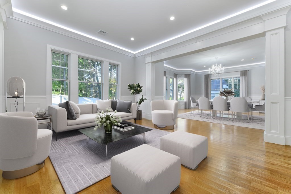70 Helene Road Newton, MA 02468 - Photo 7 of 35 a living room with furniture wooden floor and a large window