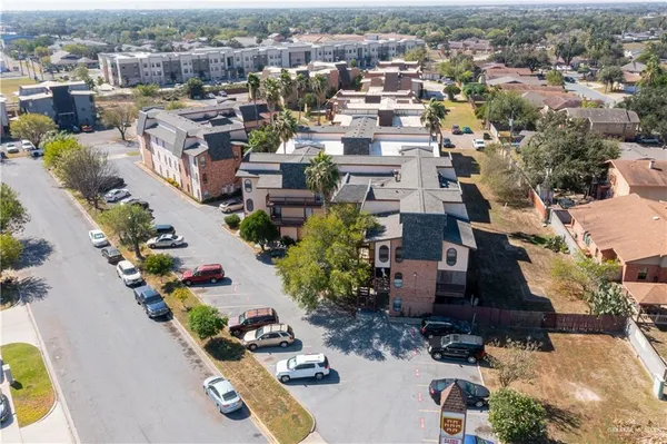 an aerial view of a city