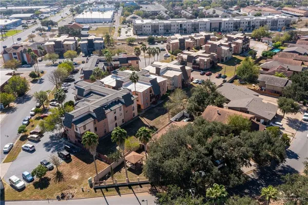 an aerial view of a city