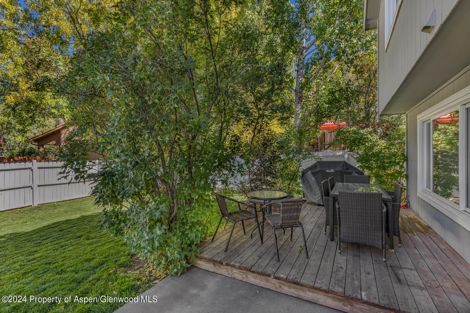 176 Rabbit Road Carbondale, CO 81623 - Photo 5 of 29 a view of a chairs and table in the back yard of the house