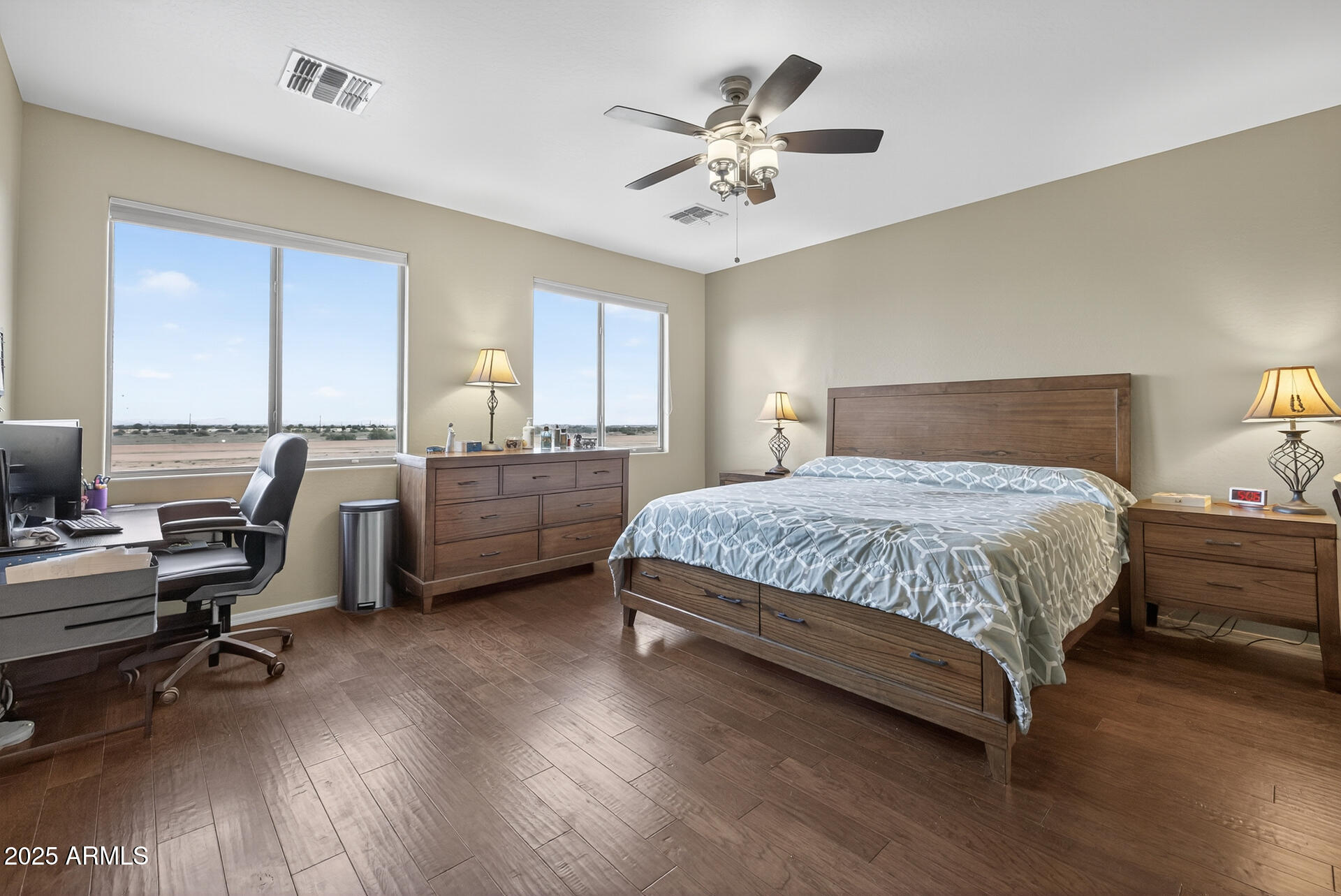 28305 North Desert Native Street San Tan Valley, AZ 85143 - Photo 32 of 81 a bedroom with a bed gym equipment and a desk
