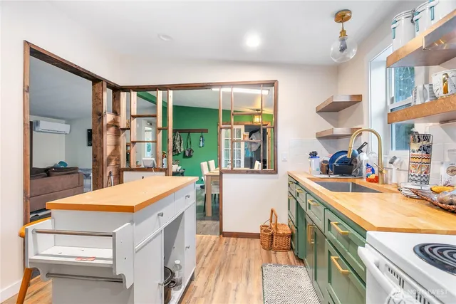 a very nice looking room with a large window