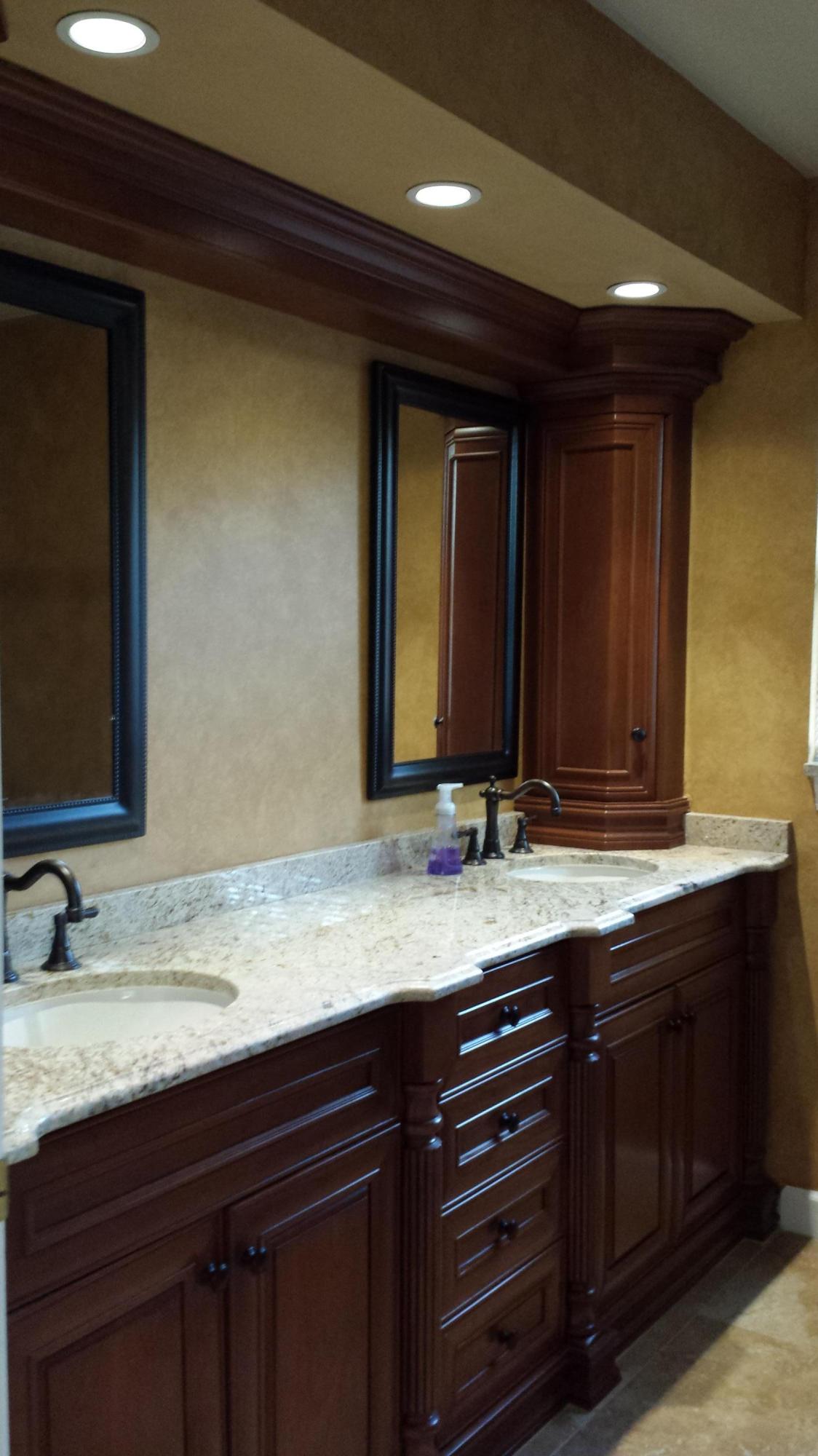 1200 Parkside Avenue Boca Raton, FL 33486 - Photo 26 of 33 a bathroom with a granite countertop sink and a mirror