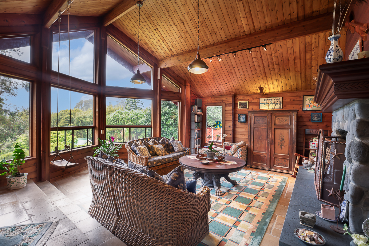 64-5097 White Road, Unit A Kamuela, HI 96743 - Photo 3 of 29 a living room with furniture and a floor to ceiling window
