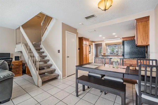 a room with furniture