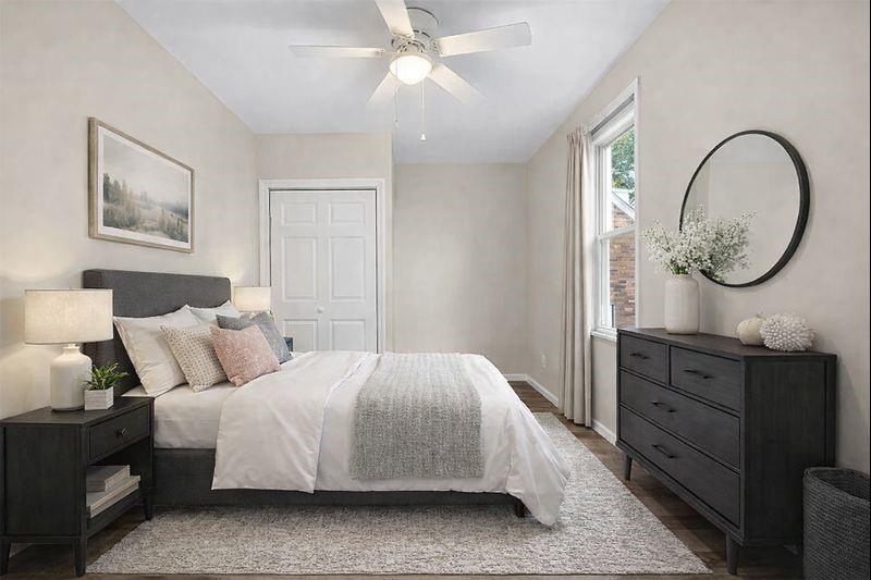 4617 Mt Troy Rd Extension Pittsburgh, PA 15214 - Photo 10 of 19 a bedroom with a bed and a dresser