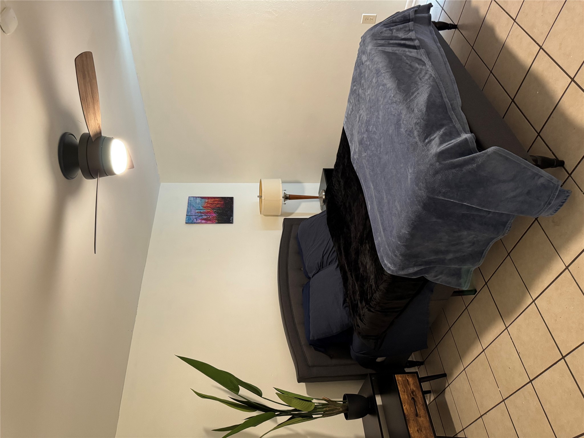 102 Skyloop Drive Austin, TX 78745 - Photo 12 of 18 a bedroom with a bed and a potted plant