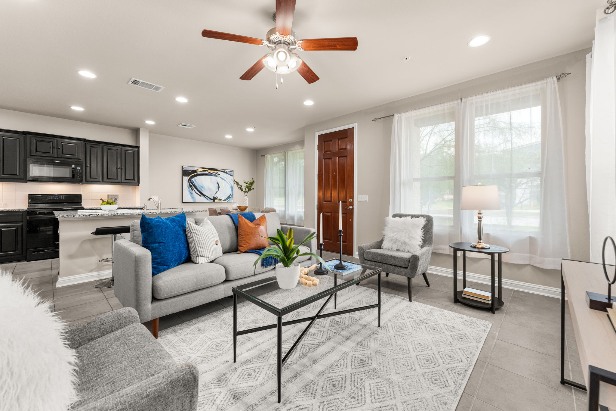 6814 East Riverside Drive, Unit 21 Austin, TX 78741 - Photo 6 of 35 a living room with furniture and a large window