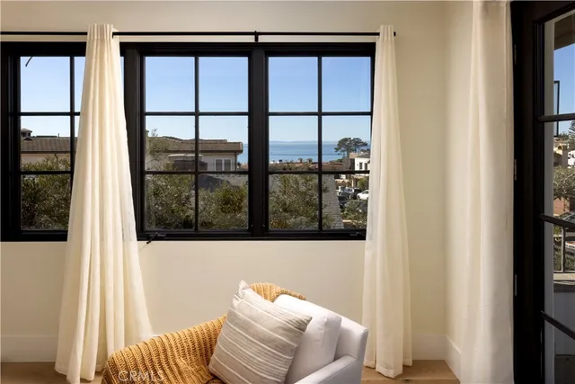 a view of a bedroom from a window