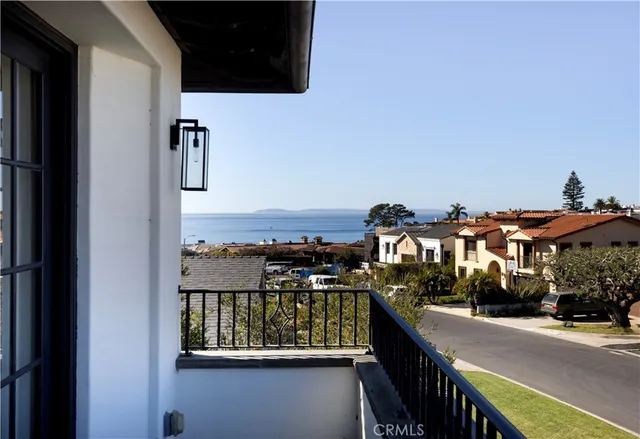 a view of a city from a balcony