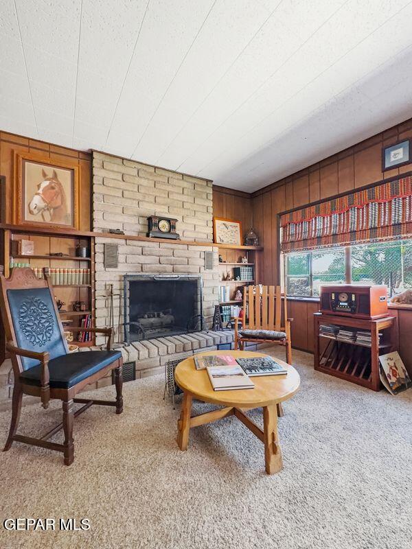 4135 Emory Road El Paso, TX 79922 - Photo 8 of 73 a living room with furniture a window and a fireplace