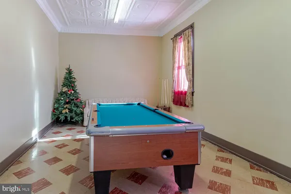 a dinning room with furniture