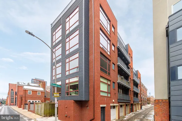 a front view of a building