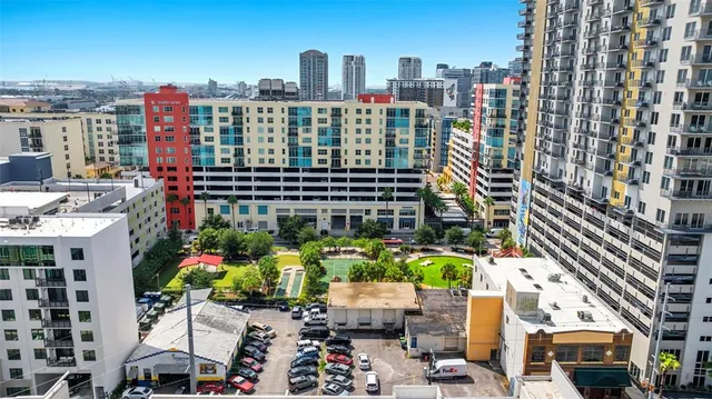 a view of city with ocean