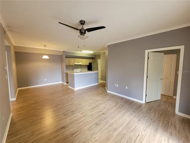 a view of a balcony with an outdoor space