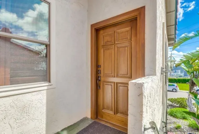 a view of front door