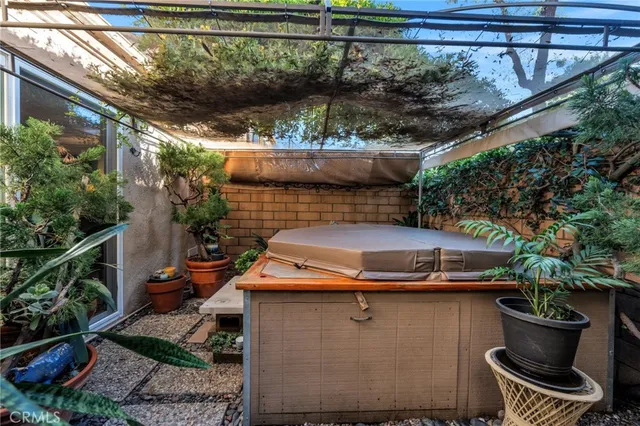 a view of a pathway of a garden