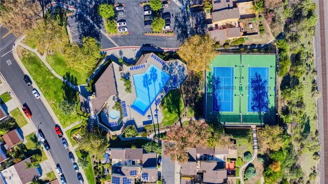 an aerial view of multiple house