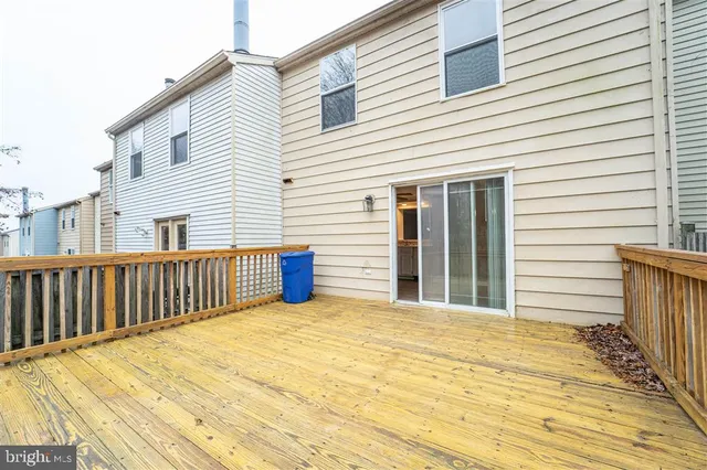 a view of a wooden deck