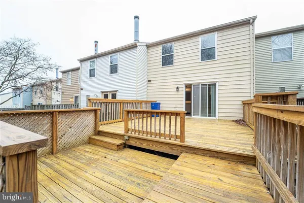 a view of a wooden deck