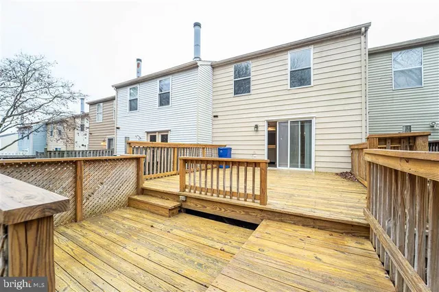 a view of a wooden deck
