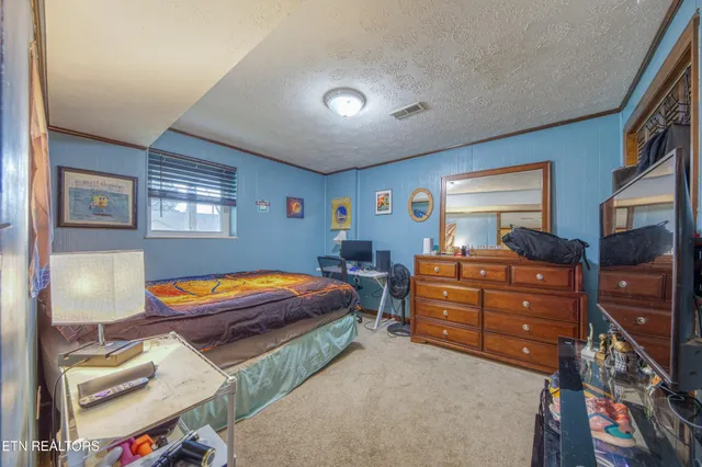 a bedroom with furniture and a window