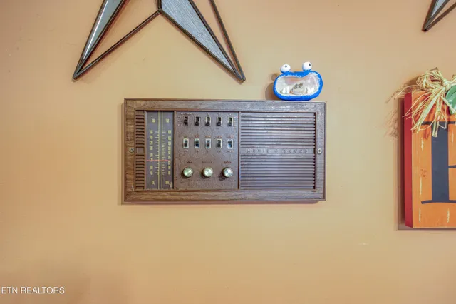 a close up of a sign on a wall