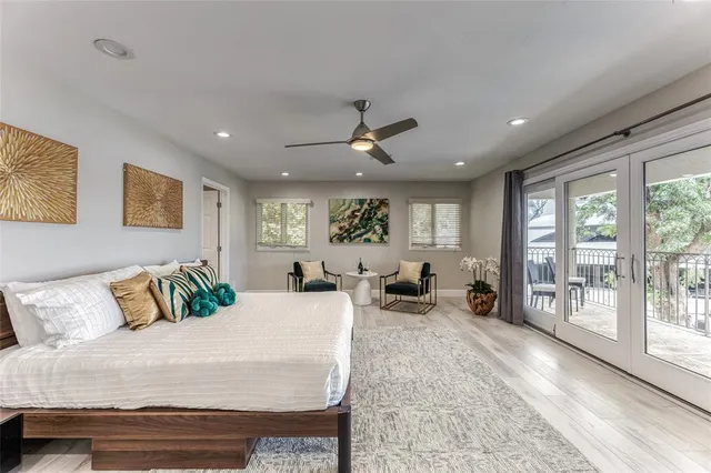 a view of a glass door with a glass door