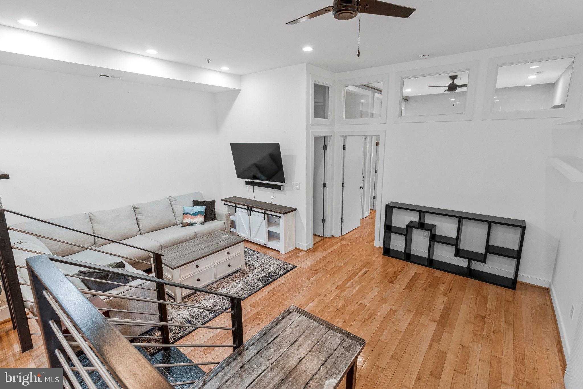 1240 4th Street Northwest, Unit T Washington, DC 20001 - Photo 9 of 28 High ceilings with living and home office space