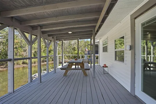 a house view with a seating space