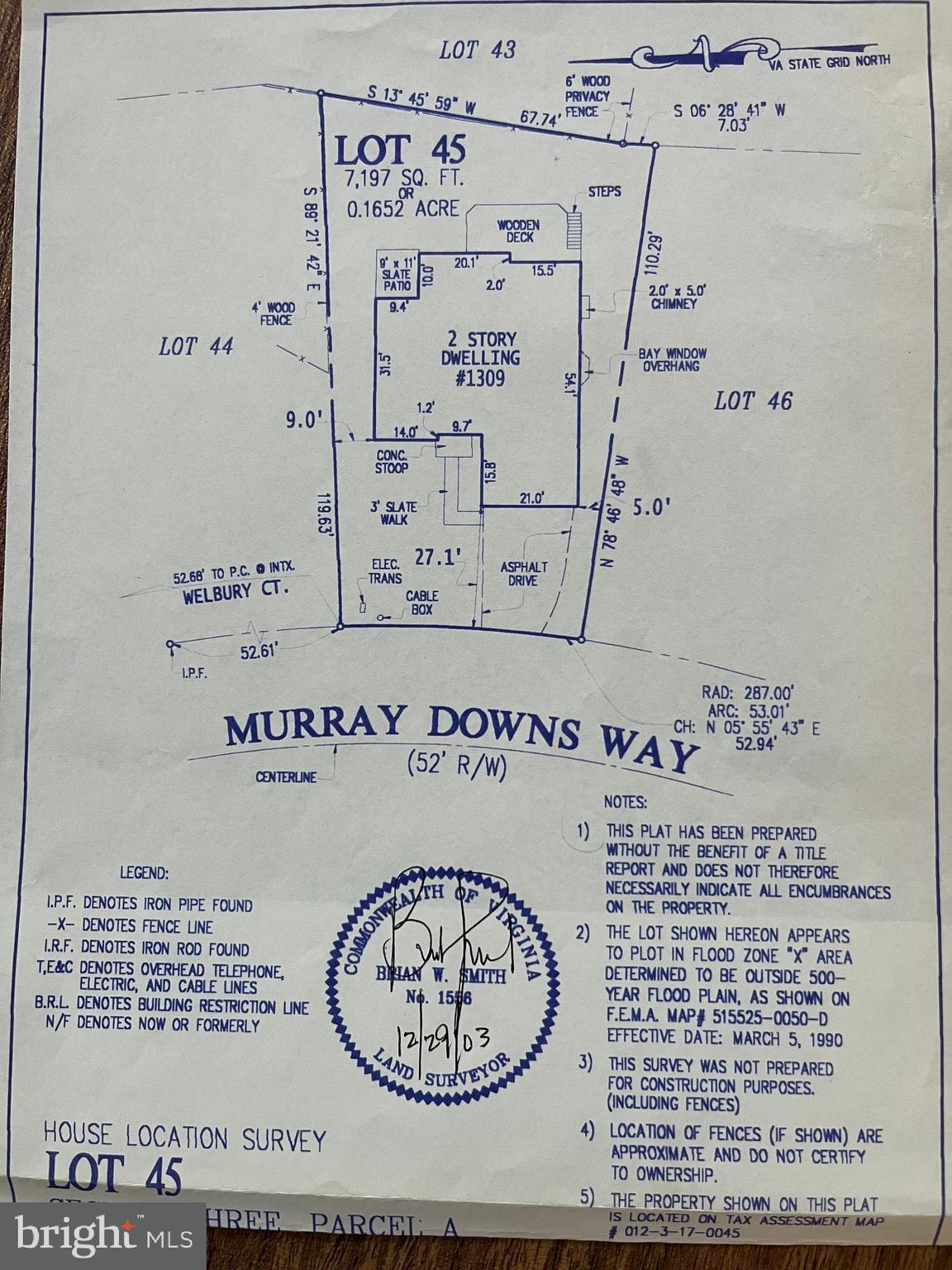 1327 Murray Downs Way Reston, VA 20194 - Photo 65 of 70 Plat / Survey