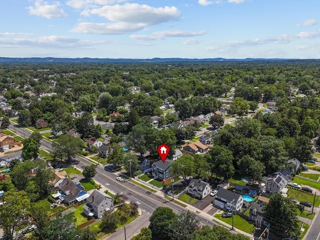 an aerial view of multiple house