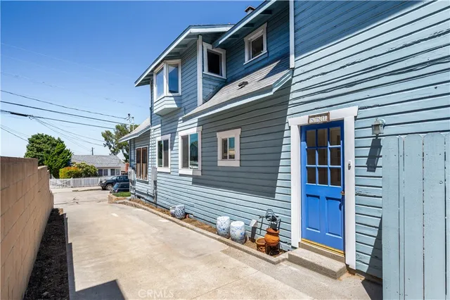 a view of a house with a patio