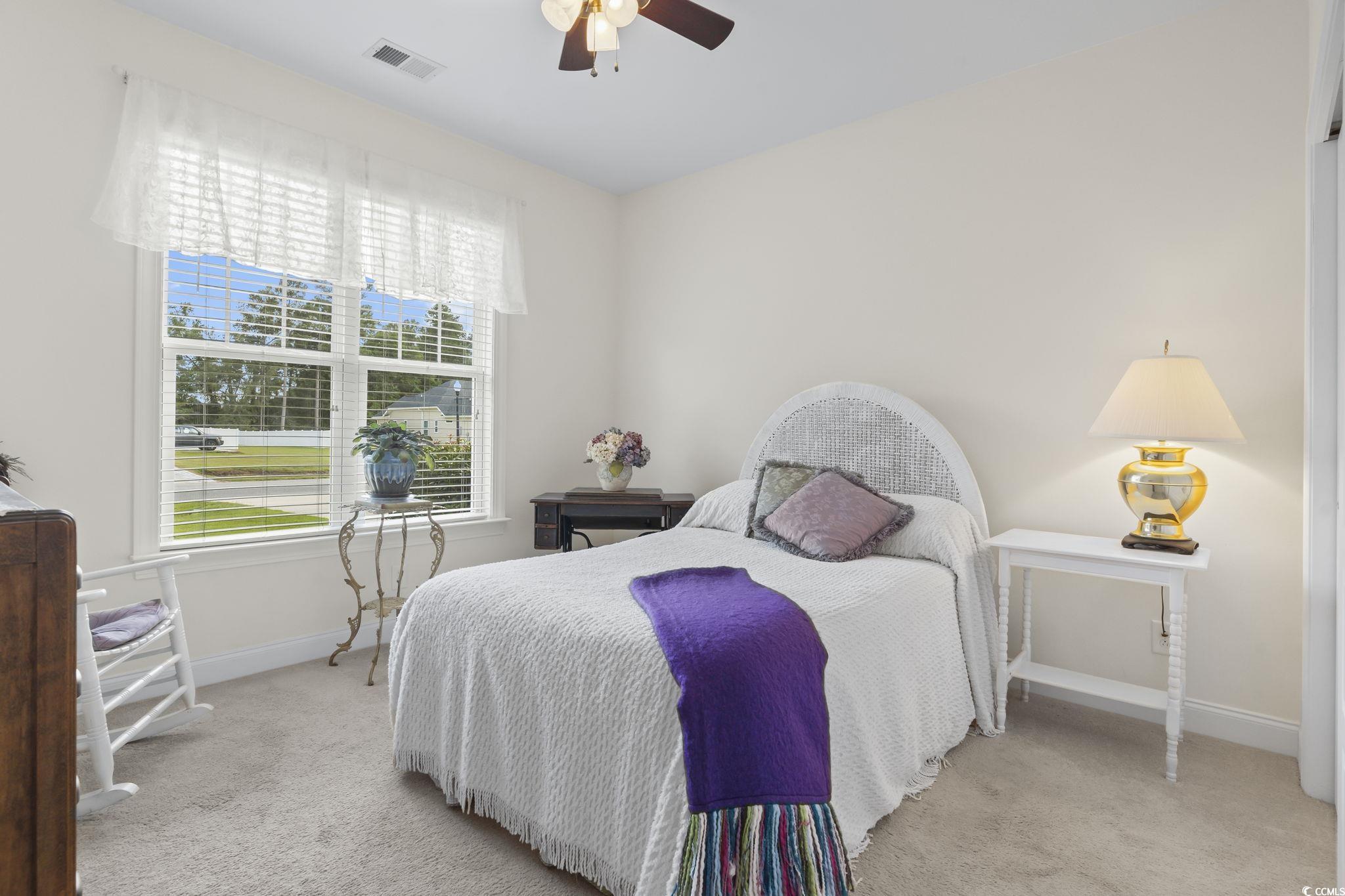 120 Stonehinge Court Conway, SC 29526 - Photo 19 of 31 Bedroom with light carpet and ceiling fan